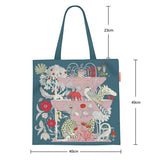 ANIMAL FLORAL CANVAS TOTE BAG FOR WOMEN_CWAB5128