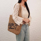 LARGE CAPACITY CASUAL VERSATILE PAPER ROPE BAG_CWAB4698