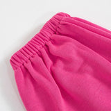 Solid Color Low-Rise Lantern Wide-Leg Pants