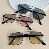 FLAT TOP FRAME SQUARE SUNGLASSES_CWASG0076
