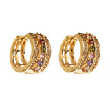 GEOMETRIC COPPER STUD EARRINGS STYLISH MINIMALIST_CWMM8528