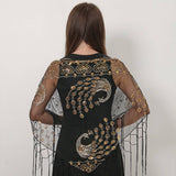 ETHNIC CLASSIC PEACOCK TASSEL TRIANGLE SHAWL_CWMM1998