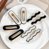 Seamless Bangs Clip Black And White Hairpin