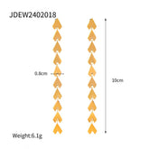 PERSONALIZED TRENDY LONG HEART TASSEL EARRINGS_CWAJE1894