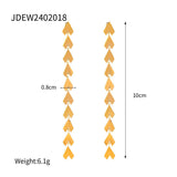 PERSONALIZED TRENDY LONG HEART TASSEL EARRINGS_CWAJE1894