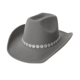 SPIRAL SEQUIN BRIM WESTERN FELT FEDORA HAT_CWAH3625