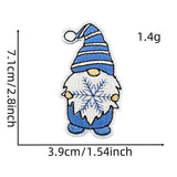 Winter Blue Christmas Graffiti Embroidered Patch_Cwmm4028