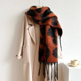 PRINT WINTER SCARF WARM THICK UNISEX SHAWL WRAP_CWASC0972