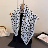 Geometric Polka Dot Herringbone Silk Scarf_Cwasc03313