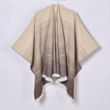 2024 SIMPLE GRADIENT THIN STRIPED SHAWL_CWASC0948