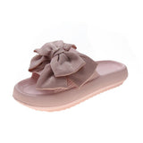 Women Fashion Thick-Soled Bow Slippers