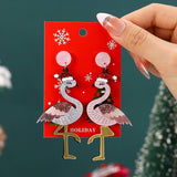 NEW CHRISTMAS CARTOON DIAMOND PENDANT EARRINGS_CWMM2608