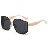 ANTI UV LARGE FRAME POLYGONAL CURVED SUNGLASSES_CWASG0392