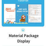 HANDMADE DIY SLOTH DOLL MATERIAL KIT_CWMM0841