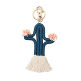 HAND WOVEN CACTUS FUR BALL KEYCHAIN_CWMM1581