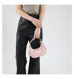 Solid-Color Simple Heart-Shaped Underarm Bag