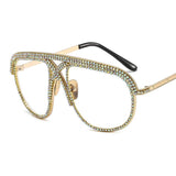 LARGEFRAME COLORFUL DIAMOND STUDDED TOADSUNGLASSES_CWASG0876