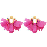 U-Shaped Beaded Tassel Earrings Dopamine Style_Cwmm6167