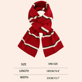 Red Knit Christmas Scarf - Faux Cashmere Reindeer_Cwasc0127