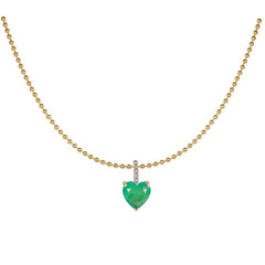FASHIONABLE EMERALD ZIRCONIA BEAD NECKLACE_CWMM5299