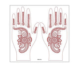 REALISTIC HENNA TATTOO STICKERS BROWN RED LACE_CWMM8361