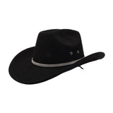 Unisex Soft Suede Western Cowboy Fedora Hat_Cwah04366