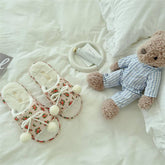 Womens Winter Fur Ball Style Open Toe Slippers_Cwmm2985