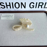 GINKGO LEAF PEARL ACETATE HAIR CLAW CLIP FOR WOMEN_CWAHA5785
