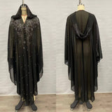 AFRICAN BEADED LONG ROBE MUSLIM CAPE HOODED DRESS_CWMM6138