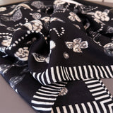 Elegant Code Herringbone Cotton-Linen Scarf_Cwasc03445