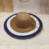 SUMMER RETRO LARGE BRIM STRAW HAT FOR WOMEN_CWAH3570