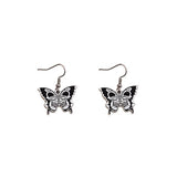 HALLOWEEN SKULL DARK BUTTERFLY EARRINGS_CWAJE1870