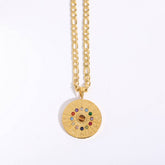 Vintage 12 Constellation Tarot Pendant Necklace_Cwmm5596