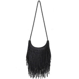 Cwab4542_Soft Leather Tassel Shoulder Bag
