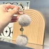 CUTE FUR BALL PENDANT BAG ORNAMENT CAR KEYCHAIN_CWMM2517