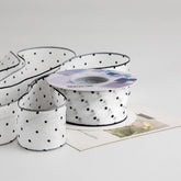 POLKA DOT FLOCKING RIBBON HANDMADE DIY BOW RIBBON_CWMM5781