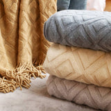 KNITTED JACQUARD SOFA BLANKET NAP BLANKET_CWMM0191