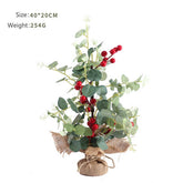 40CM LIT EUCALYPTUS RED BERRY CHRISTMAS TREE_CWAJE05408
