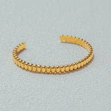 18K GOLD OPEN BANGLE TITANIUM STEEL NO FADE_CWAJE4696