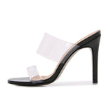 Women Casual Transparent Strap Stiletto High Heels