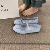 RHINESTONE STRAP FLAT MARY JANE BOW BALLET FLATS_CWSHF0118