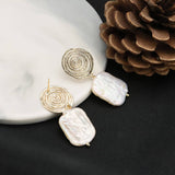 NEW HIGH END NATURAL PEARL EARRINGS FOR WOMEN_CWAJE3810