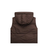 Solid-Color Simple And Casual Hooded Vest Jacket