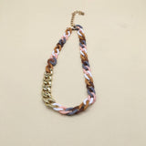 FASHION SPLICING ACRYLIC NECKLACE BRACELET SET_CWMM4917