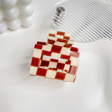 Checkerboard Hair Claw ? Candy Color Acetate Look_Cwmm10084