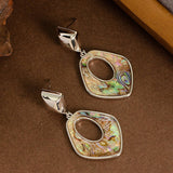 FASHIONABLE COLORFUL NATURAL ABALONE EARRINGS_CWMM4351