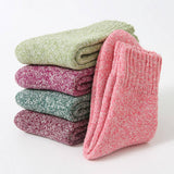 5 PAIRS PER PACK OF SOLID COLOR THICK WARM SOCKS_CWMS0695