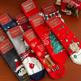 CHRISTMAS GIFTS SANTA CLAUS ELK PATTERN CREW SOCKS_CWMS1365