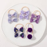 DOUBLE BOW HAIR CLIPS SET WITH PEARLS FOR GIRLS_CWAHA6736