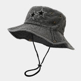 Womens Star Rhinestone Wide Brim Sun Hat_Cwah3807